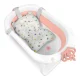 Ricokids 728601 saliekama bērnu vanniņa ar ieliktni, balta/rozā