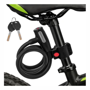 Velosipēda troses saslēdzējs 150cm 12mm Trizand, matēti melns