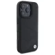 BMW Sign Leather Crossing Lines Pattern vāciņš priekš iPhone 16 Pro Max 6.9\", Black