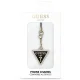 Guess tālruņa piekariņš Triangle Diamond Charm ar kristāliem, zeltains/melns