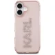 Karl Lagerfeld IML Rhinestones Logo vāciņš iPhone 16 telefonam, rozā