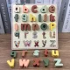 Bakalu koka izglītojošā puzle Alfabēts KZ0989