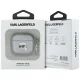 Karl Lagerfeld Monogram Karl Head austiņu maciņš Apple AirPods 4, sudraba