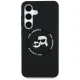 Karl Lagerfeld Silicone Double Heads And Circle MagSafe vāciņš Samsung Galaxy S25+, melns