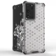 Hibrīda vāciņš Honeycomb priekš Samsung Galaxy S22 Ultra ar TPU rāmi, zils
