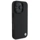 BMW Signature Leather Diamond Metal Logo MagSafe vāciņš priekš iPhone 16 Pro Max, melns