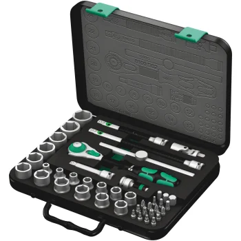 Sprūdrata un muciņu komplekts Wera 8100 SB 2 Zyklop Speed 3/8", 43 daļas