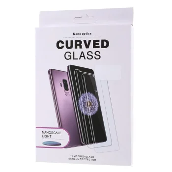 Ekrāna aizsargstikls ar UV līmi priekš Samsung Galaxy S22 Ultra 5G (SM-S908) | Liquid Glass UV Screen Protector