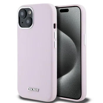 DKNY iPhone 15 Plus / 14 Plus vāciņš Liquid Silicone MagSafe, rozā