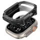Spigen Rugged Armor vāciņš un 9H aizsargstikls Apple Watch Ultra (49 mm), Matte Black