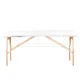 Saliekamais masāžas galds, kušete WOOD COMFORT 2 sekcijas, balts| Folding massage table 2 sections, white