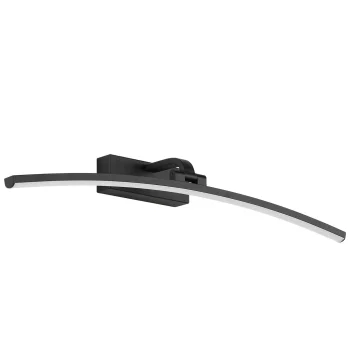 LED loka sienas lampa 60cm neitrāla gaisma, melna