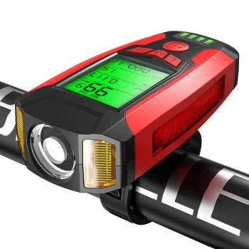 4-in-1 Velosipēda lukturis Superfire BM01 ar Spidometru 300lm