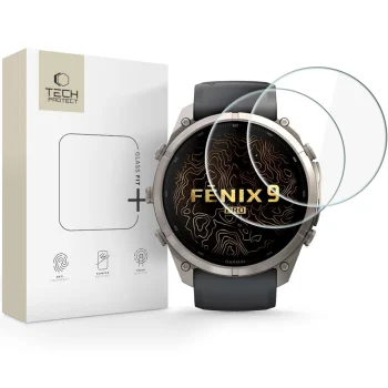 Tech-Protect Glass Fit+ aizsargstikls Garmin Fenix 9 Pro 51mm, 2 gab.