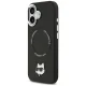 Karl Lagerfeld Choupette Pin MagSafe vāciņš iPhone 17, melns