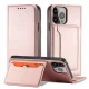 Magnet Card Case iPhone 13 Pro maciņš ar karšu turētāju Pink