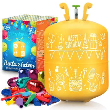 Ricokids 0,42m3 hēlija balons ar 50 baloniem un lenti