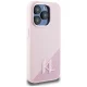 Karl Lagerfeld iPhone 15 Pro Max vāciņš Silicone Shadow Metal Initial MagSafe, rozā
