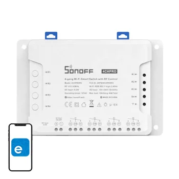 Sonoff 4 kanālu viedais Wi-Fi slēdzis ar RF vadību