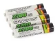 Uzlādējamās baterijas AAA R3 2700mAh, 4 gab. komplekts