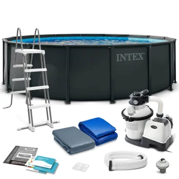 Karkasa baseins Intex Ultra XTR Frame 26326ND 488 x 122 cm ar smilšu sūkni