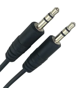 Audio kabelis 3.5mm (miniJack) uz 3.5mm (miniJack), 1m, Melns