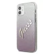 Guess iPhone 12 mini vāciņš Glitter Gradient Script, rozā