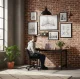 ModernHome datorgalds 120x60 cm, vecināts riekstkoks