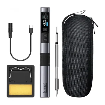 Viedais lodāmurs FNIRSI HS-02A, 100 W, USB-C PD / DC, ar 6 uzgaļiem