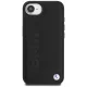 BMW Leather Hot Stamp vāciņš iPhone 16e, melns