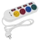 Maclean MCE229 W Pagarinātājs, 4 ligzdas, 2xUSB, 1.5m, Balts