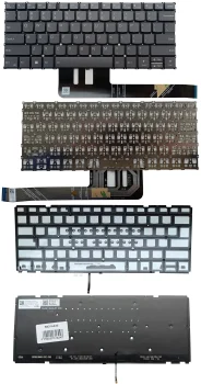 Lenovo Yoga 7 14IRL8 klaviatūra ar apgaismojumu, US, melna / pelēka