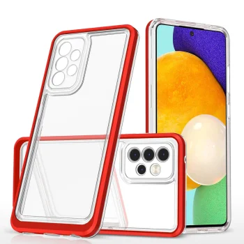 Vāciņš Hybrid Armor Clear 3 in 1 Samsung Galaxy A13 5G, sarkans