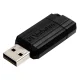 USB zibatmiņa Verbatim Store \'n\' Go PinStripe 128GB USB 2.0 melna 49071