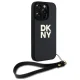 DKNY Wrist Strap Stock Logo vāciņš iPhone 16 Pro Max 6.9\", melns