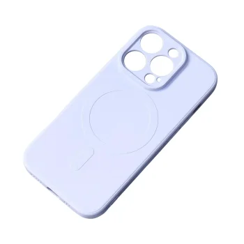 Hurtel iPhone 15 silikona vāciņš ar MagSafe atbalstu, zils