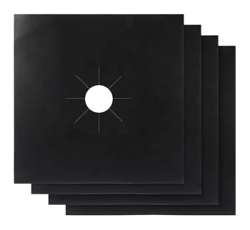 Teflona Gāzes Plīts Degļu Aizsardzības Paklājiņš, 4 gab. | Teflon Gas Stove Burner Protection Mat