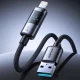 Joyroom S-A16 Pro USB-A uz Lightning kabelis ar displeju 3A 1.2m, melns