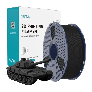 3D printera kvēldiegs Sunlu PLA+ High-Speed 1.75mm, melns