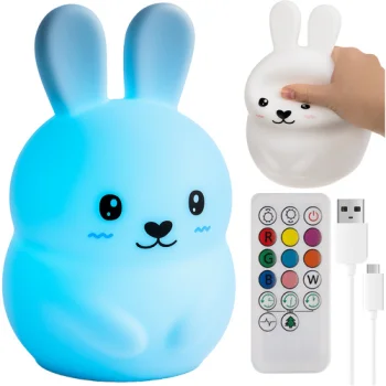 Izoxis RGB LED nakts lampiņa ar pulti - Trusis