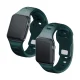 3mk silikona siksniņa Apple Watch 42 / 44 / 45 / 49 mm viedpulkstenim, zaļa