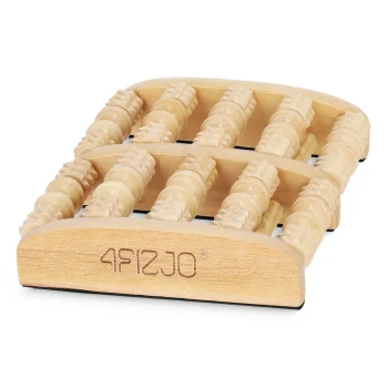 4Fizjo Profilēts koka pēdu masieris, brūns