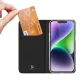 Dux Ducis iPhone 15 Plus atverams vāciņš maciņš grāmatiņa Skin Pro, melns