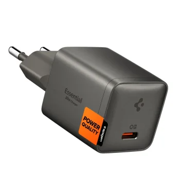 Spigen Essential EE301EU 30W sienas lādētājs, tumši pelēks