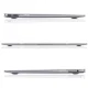 Tech-Protect SmartShell vāciņš MacBook Air 13 M2 / M3 (2022-2024), Clear-Glitter