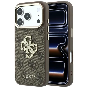 Guess 4G & Big Resin Logo vāciņš priekš iPhone 17 Pro Max / 18 Pro Max, brūns