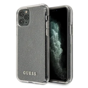 Guess iPhone 11 Pro Max vāciņš Glitter, sudraba