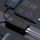 Ārējais akumulators Dudao K15MAX 30000mAh PD 22.5W ar iebūvētiem kabeļiem, melns