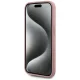 Karl Lagerfeld Wrinkled Metal Signature vāciņš iPhone 15 Pro, Rozā