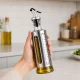 Stikla eļļas un etiķa dozators ar mērtrauku un tērauda uzgali, 500 ml